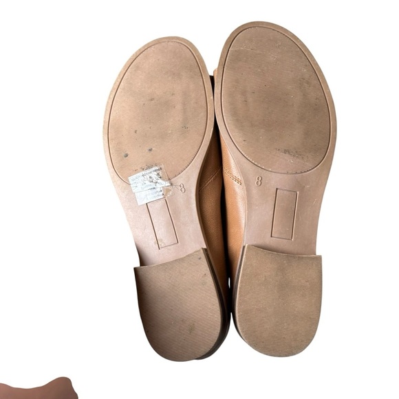 Roebuck & Co Womens Camel Tan Faux Leather Flats 8M Open Toe Sandals Neutral - Picture 11 of 11